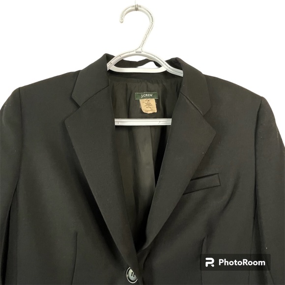 J.Crew 100% Wool 2-Button Black Blazer - 2 - Picture 3 of 6